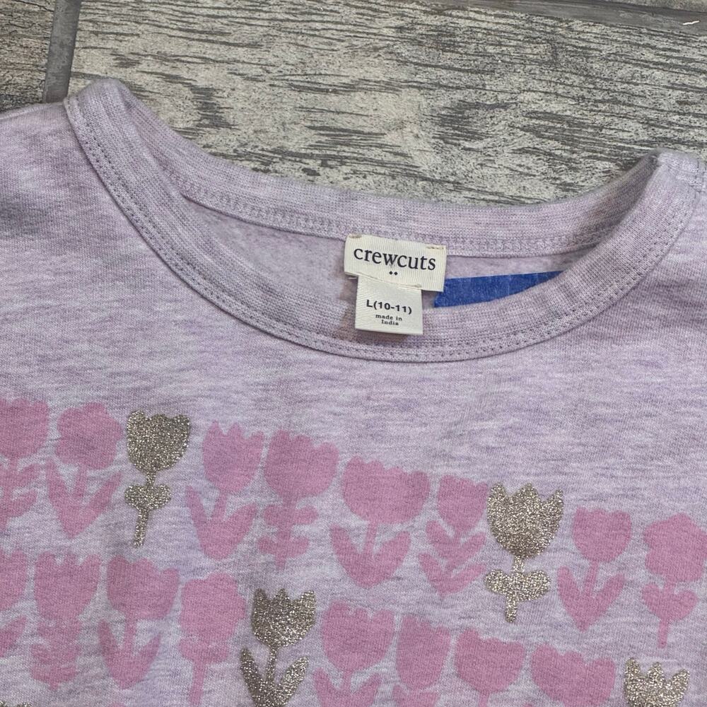Crewcuts Light Purple Crew Neck Sweatshirt Girls 10-11 - Picture 4 of 5